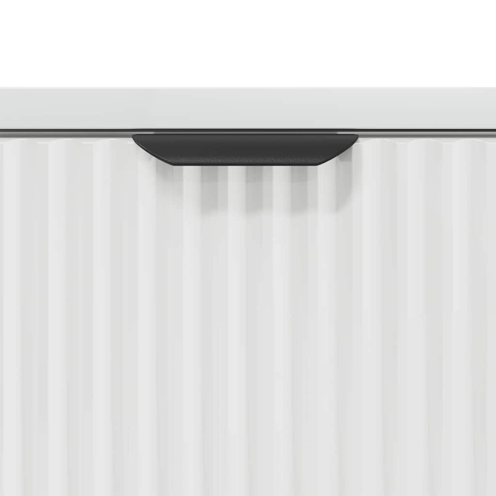 Noptieră Alb foarte lucios 63.5 x 36 x 61 cm Lemn compozit GartenMobel Dekor