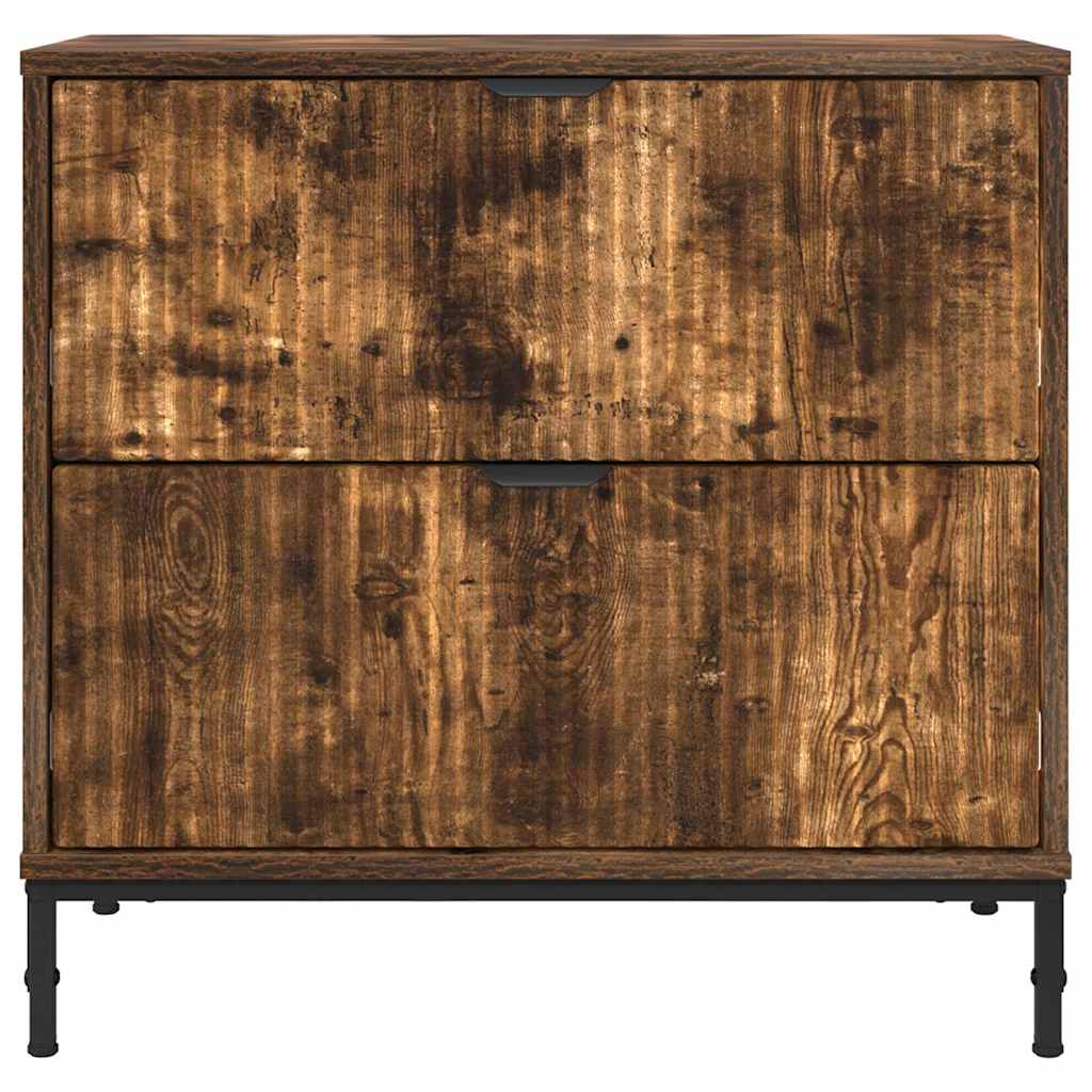 Noptieră Stejar afumat 63.5 x 36 x 61 cm Lemn compozit GartenMobel Dekor