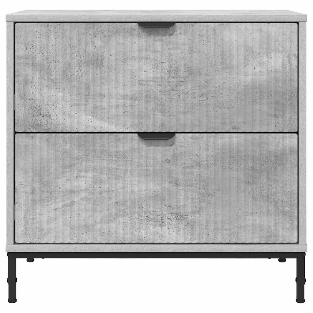 Noptieră cu sertar Gri beton 63.5 x 36 x 61 cm Lemn compozit GartenMobel Dekor