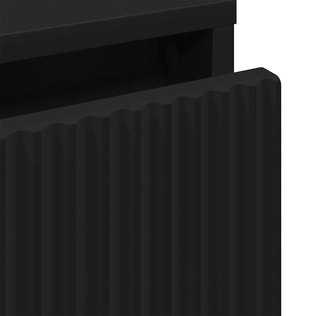 Noptieră cu sertar Negru 63.5 x 36 x 61 cm Lemn compozit GartenMobel Dekor