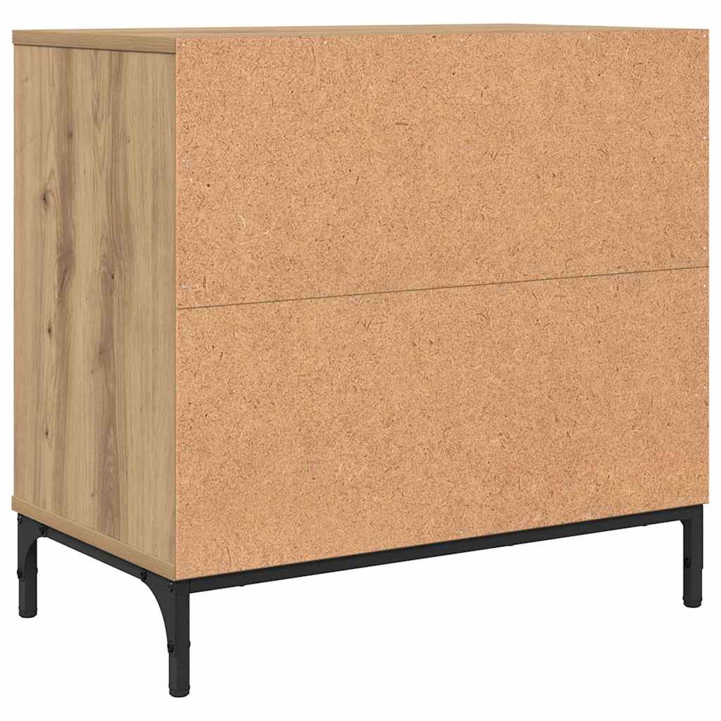 Noptieră stejar artizanal 63.5 x 36 x 61 cm Lemn compozit GartenMobel Dekor