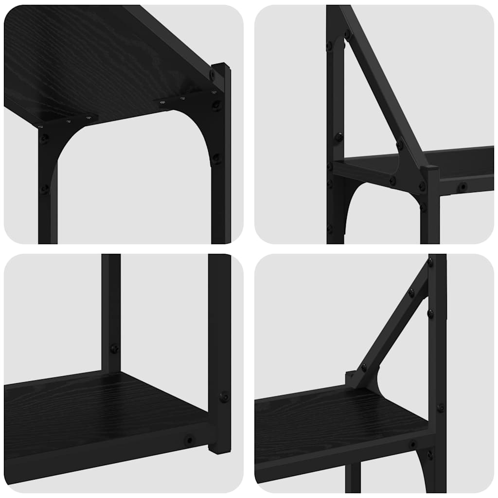 Raft de perete Stejar negru 60 x 21 x 51 cm Lemn compozit GartenMobel Dekor