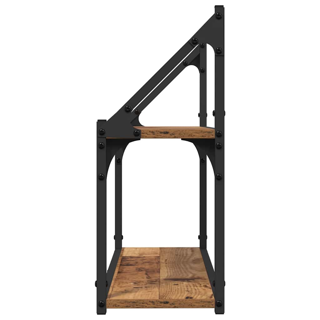 Raft de perete cu raft Lemn vechi 60 x 21 x 51 cm Lemn compozit GartenMobel Dekor