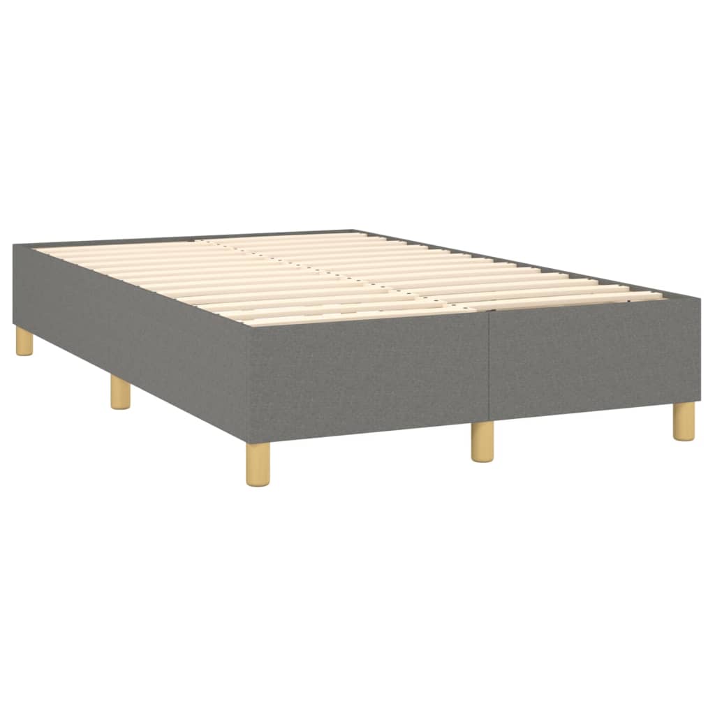 Pat box spring cu saltea, gri închis, 120x200 cm, textil GartenMobel Dekor