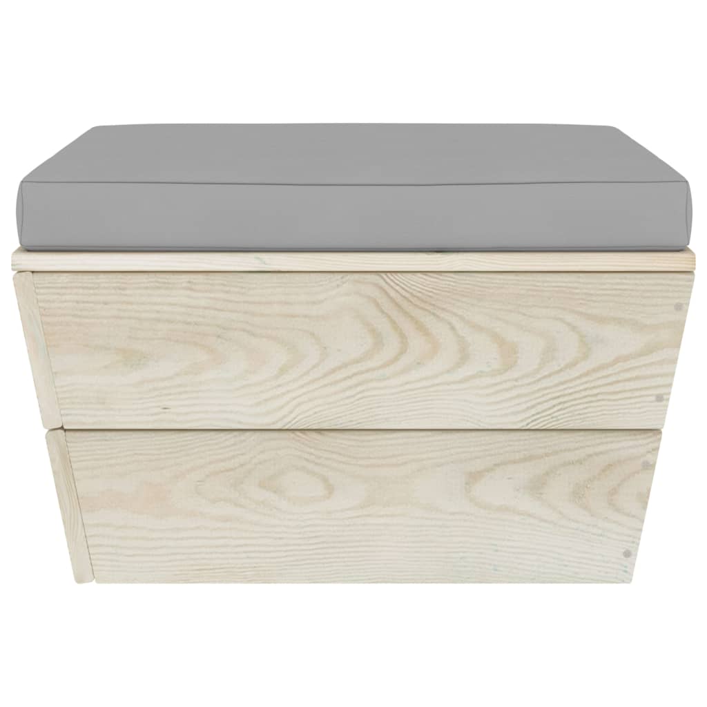 Set mobilier grădină din paleți cu perne, 4 piese, lemn molid GartenMobel Dekor