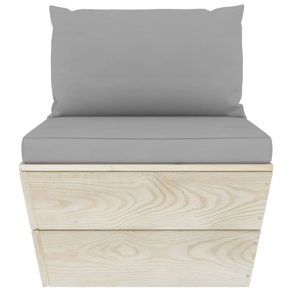 Set mobilier grădină din paleți cu perne, 7 piese, lemn molid GartenMobel Dekor