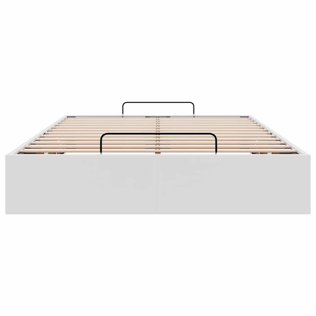 Cadru de pat otoman fără saltea alb 120x200cm piele artificială GartenMobel Dekor