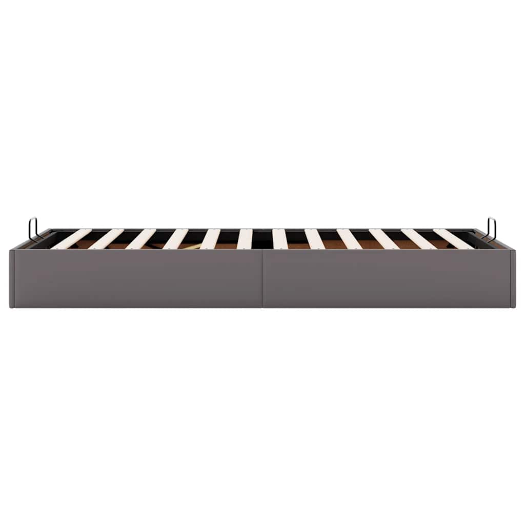 Cadru de pat otoman fără saltea gri 90x190 cm piele artificială GartenMobel Dekor