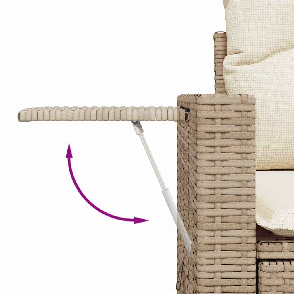 Set de canapele pentru grădină 11 pcs Bej Rattan poli GartenMobel Dekor