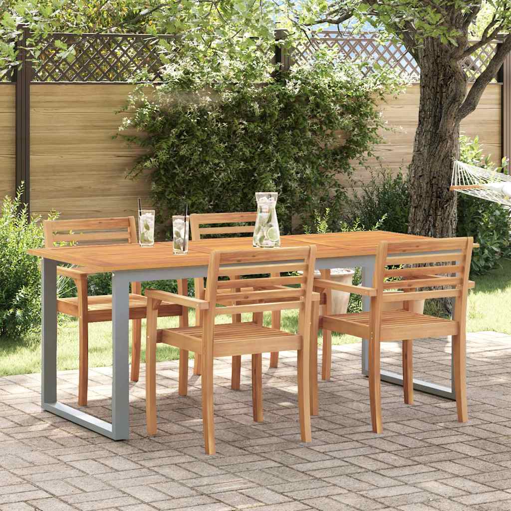 Masă de grădină pentru dining Gri 160 x 80 x 75 cm GartenMobel Dekor