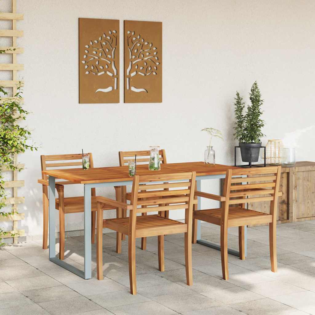 Masă de grădină pentru dining Gri 160 x 80 x 75 cm GartenMobel Dekor