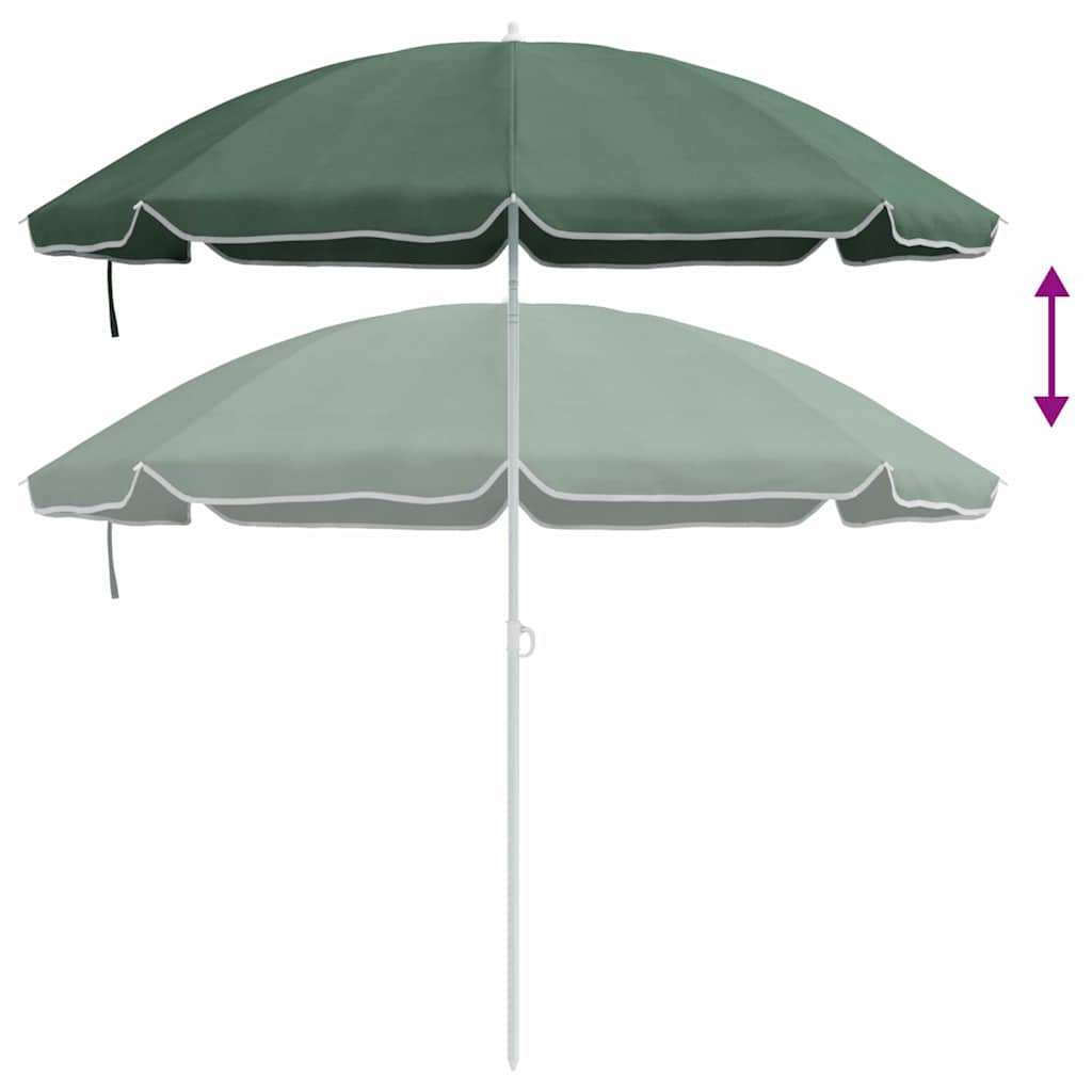Parasol de Plajă Verde 161 x 193 cm Poliester GartenMobel Dekor