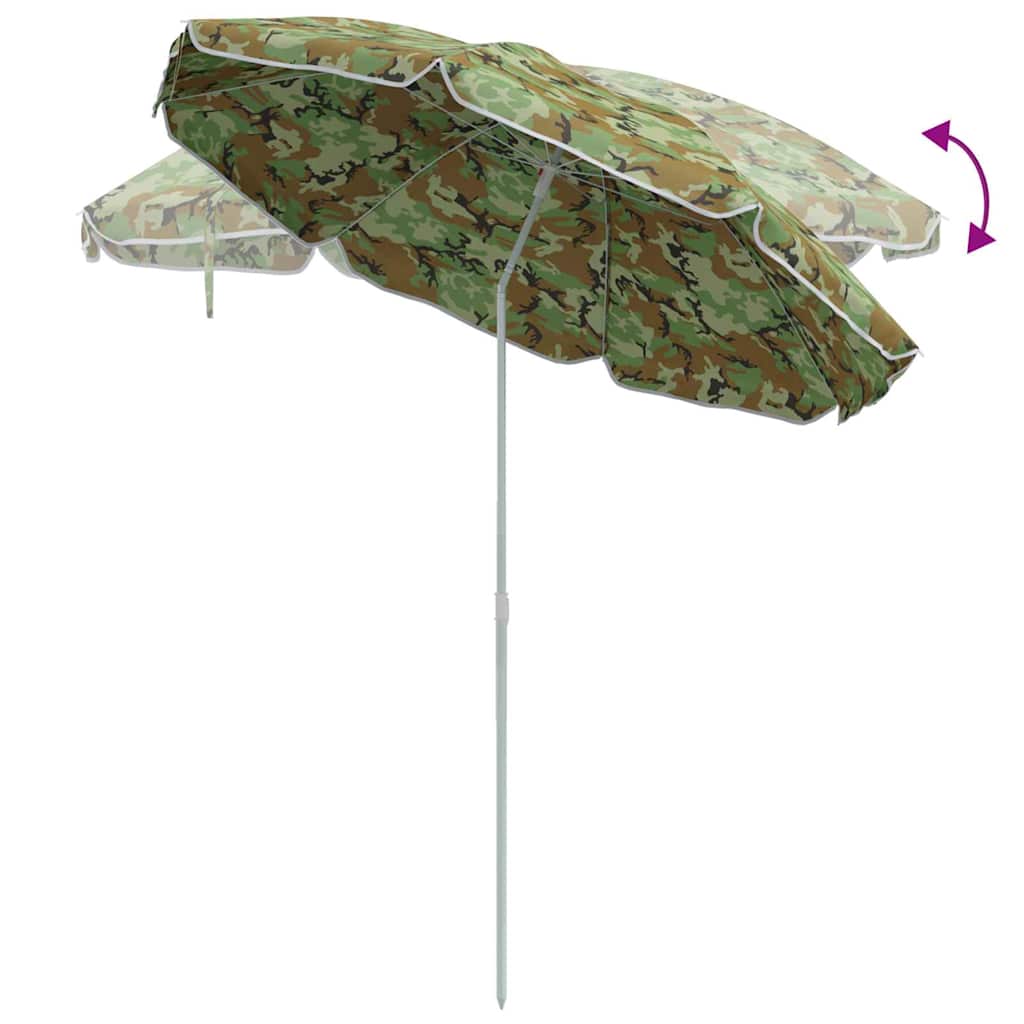 Parasol de Plajă Verde 263 x 263 x 272 cm Poliester și metal GartenMobel Dekor