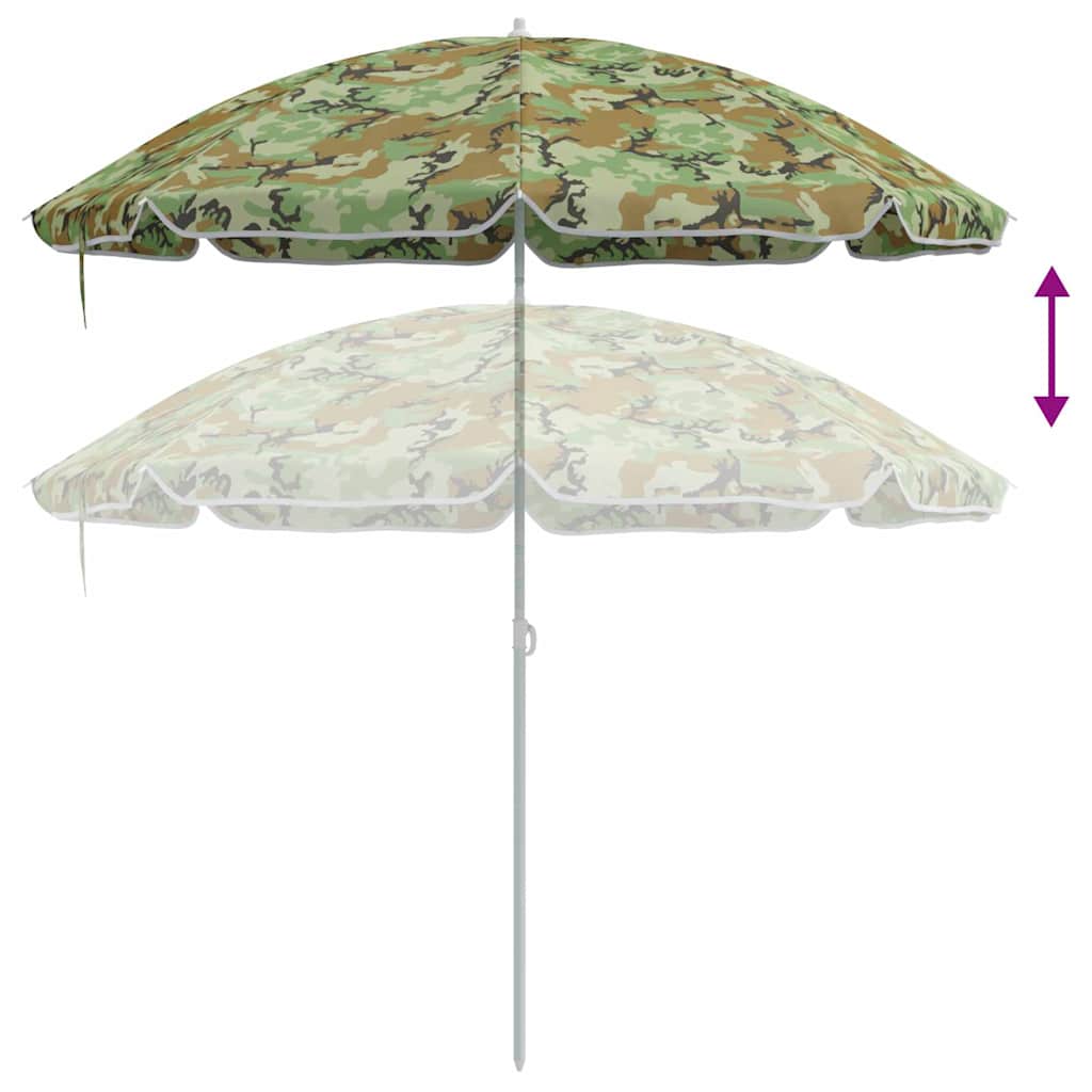 Parasol de Plajă Verde 263 x 263 x 272 cm Poliester și metal GartenMobel Dekor
