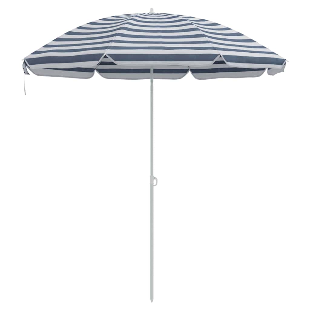 Parasol de Plajă albastru 263 x 263 x 272 cm Poliester și metal GartenMobel Dekor