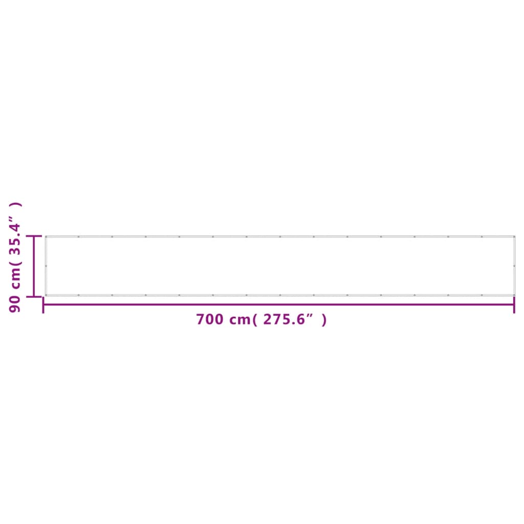 Paravan de balcon, maro, 90x700 cm, 100% poliester oxford GartenMobel Dekor