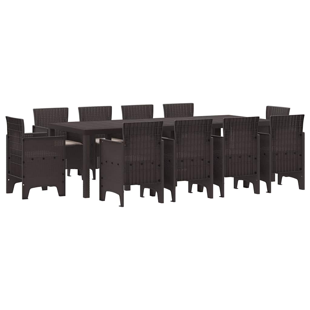 Set de masă pentru grădină 11 pcs Maro Ratan Polt GartenMobel Dekor