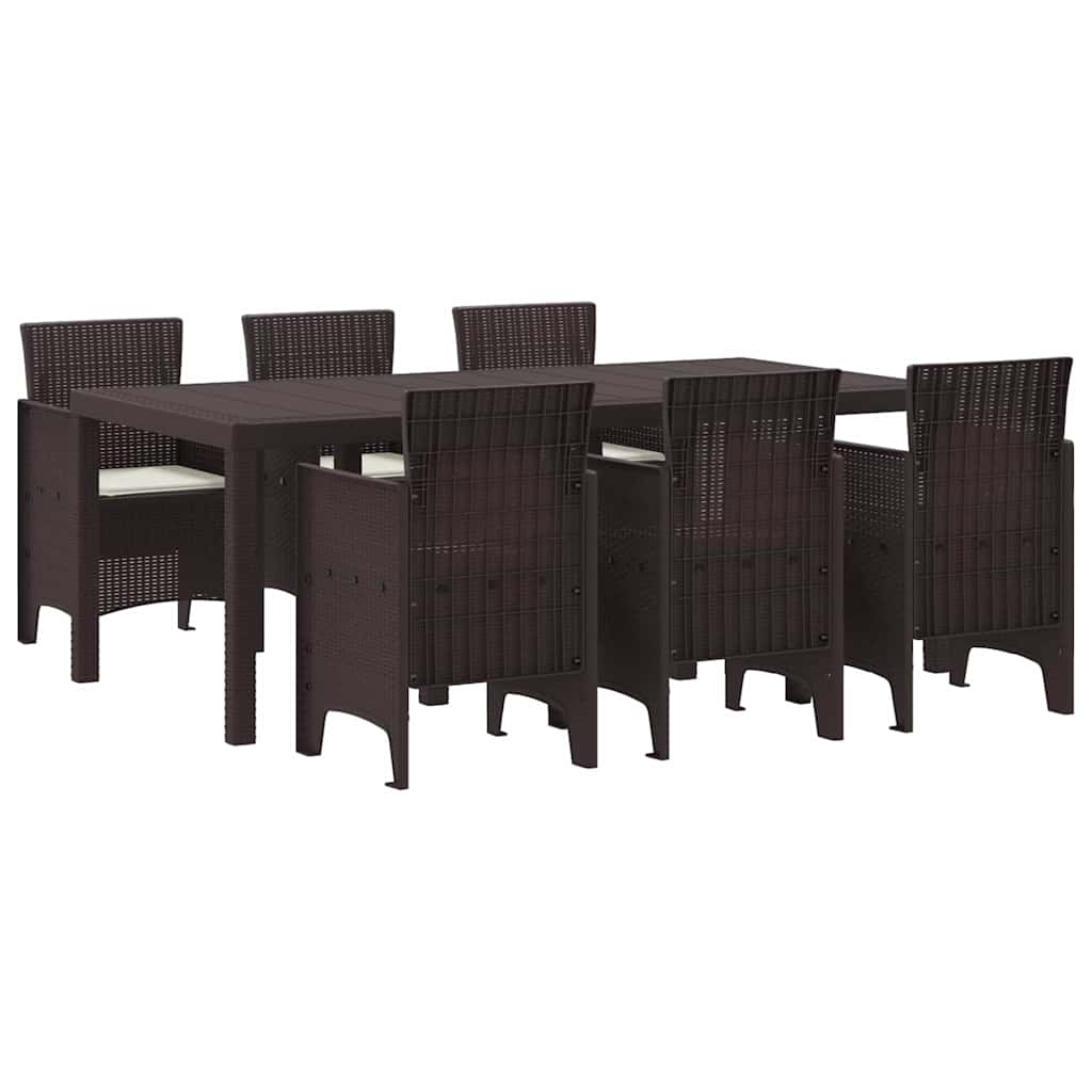 Set de masă pentru grădină 7 pcs Maro Ratan Polt GartenMobel Dekor