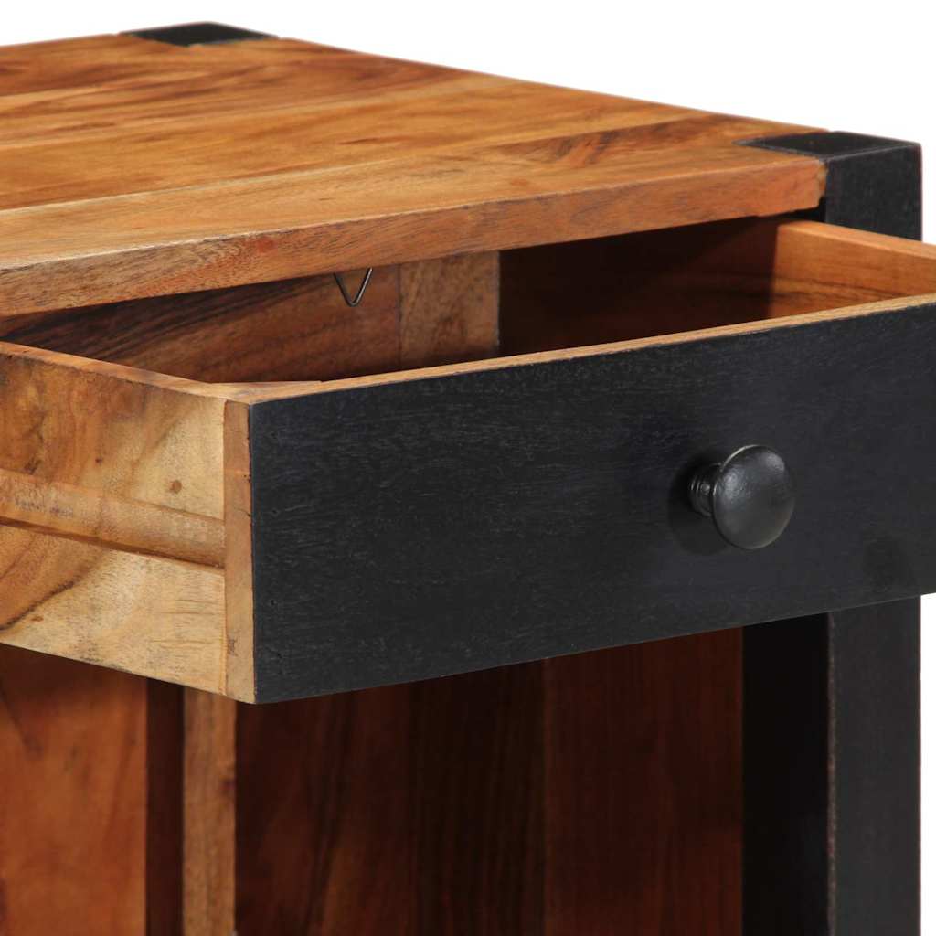 Dulap de noapte 2 pcs Maro 40 x 35 x 50 cm lemn masiv de acacia GartenMobel Dekor