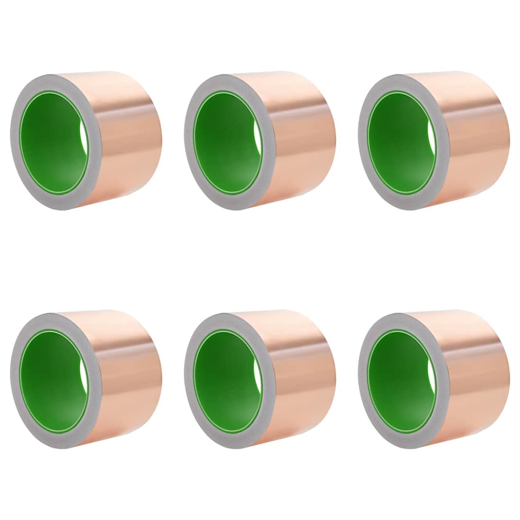 Bandă din cupru dublă față 6 pcs Cupru 2000 x 7 cm Cupru GartenMobel Dekor