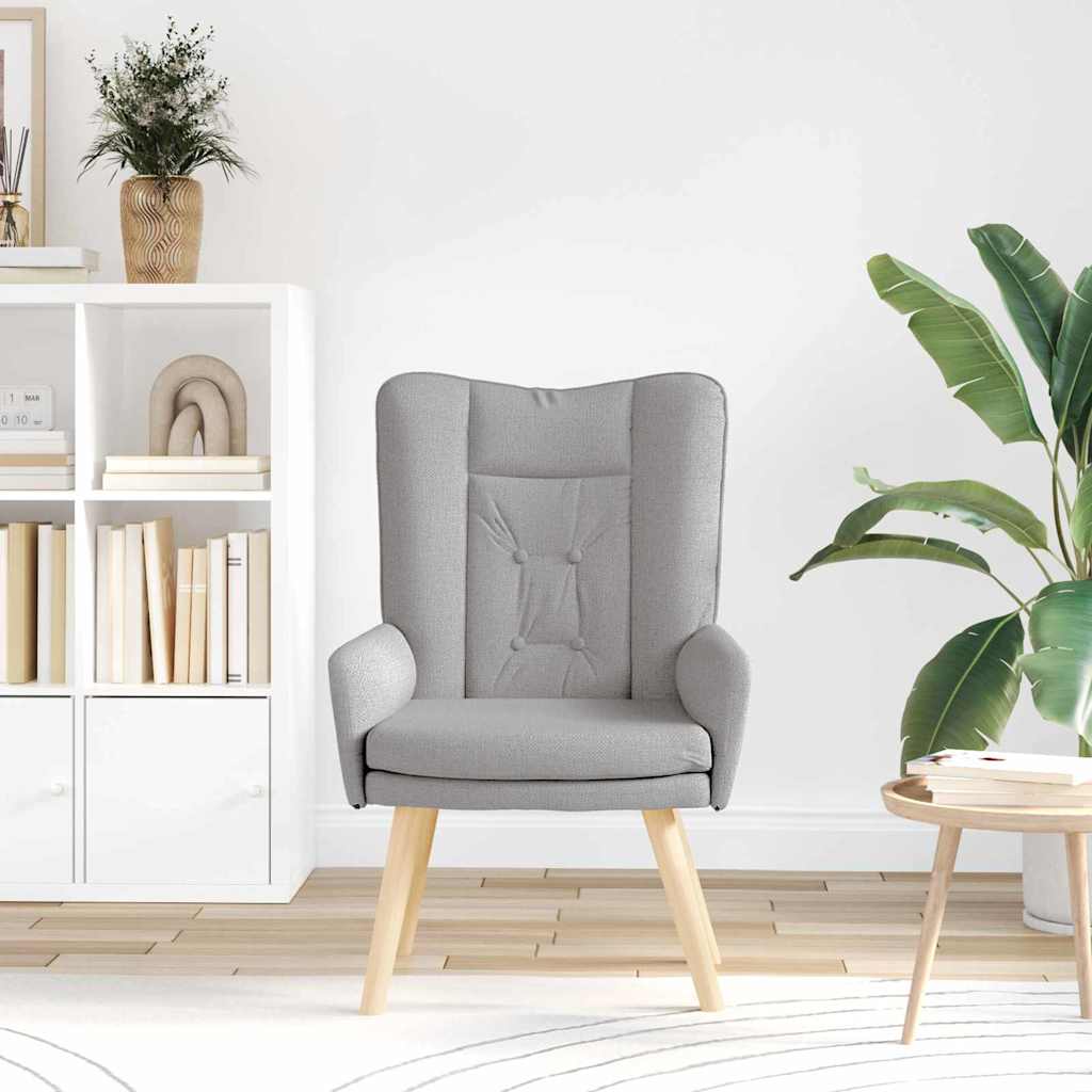 Fotoliu de relaxare Gri de nor 63 x 67 x 94 cm țesătură GartenMobel Dekor