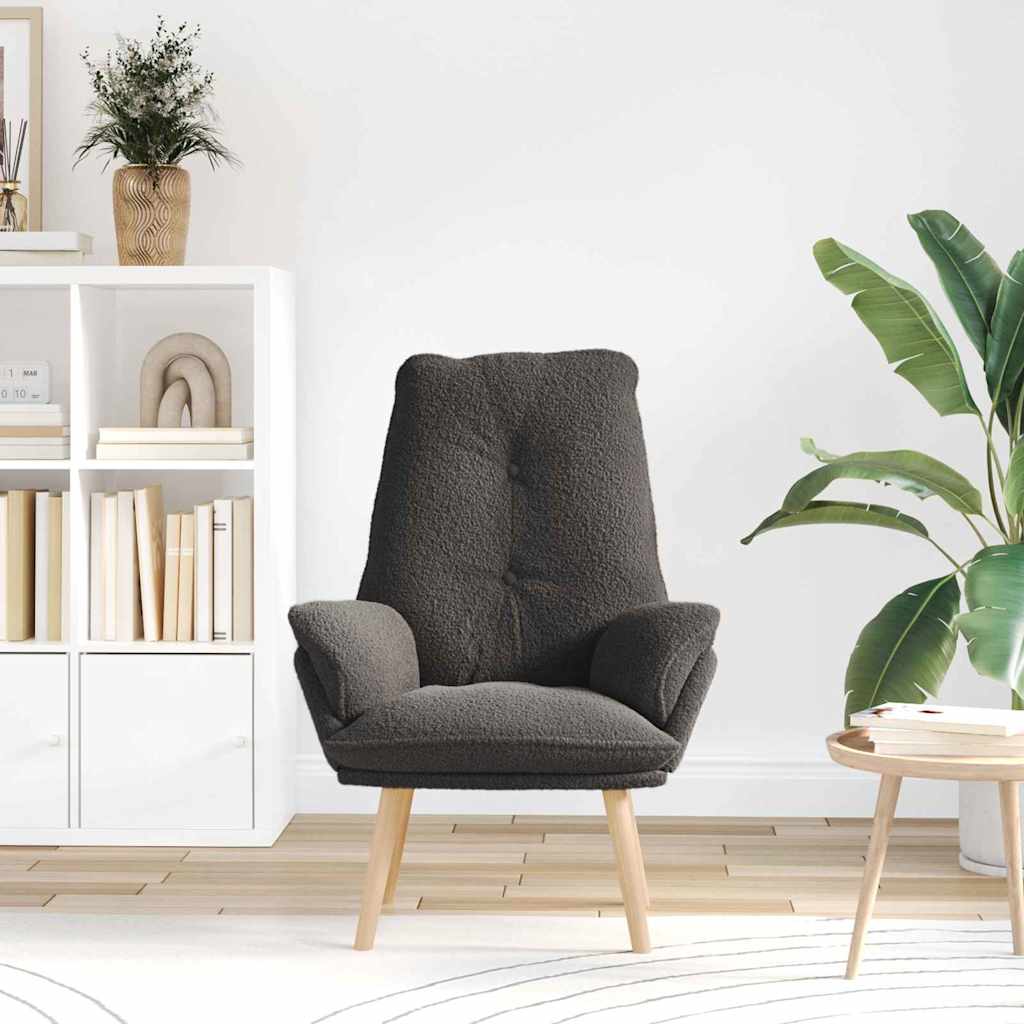 Fotoliu de relaxare Gri închis 69 x 74 x 93 cm țesătură GartenMobel Dekor