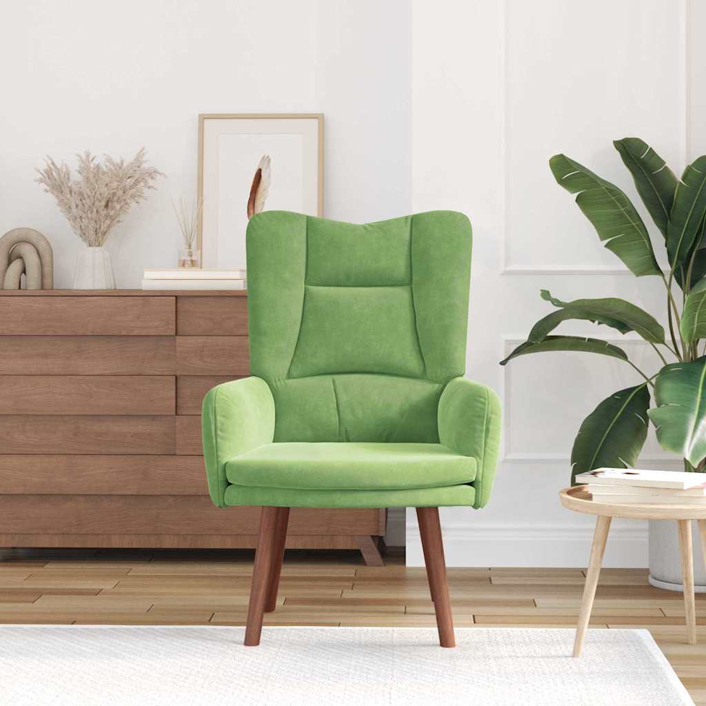 Fotoliu de relaxare Lysegrønn 63 x 67 x 94 cm Catifea GartenMobel Dekor