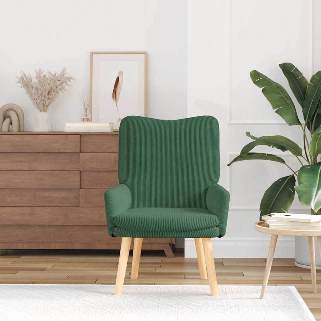 Fotoliu de relaxare Verde junglă 63 x 67 x 94 cm țesătură GartenMobel Dekor