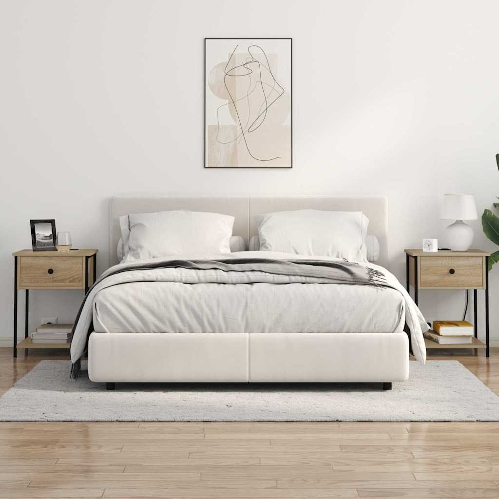 Cabinet de noptiere cu stație de încărcare 2 pcs Stejar sonoma GartenMobel Dekor