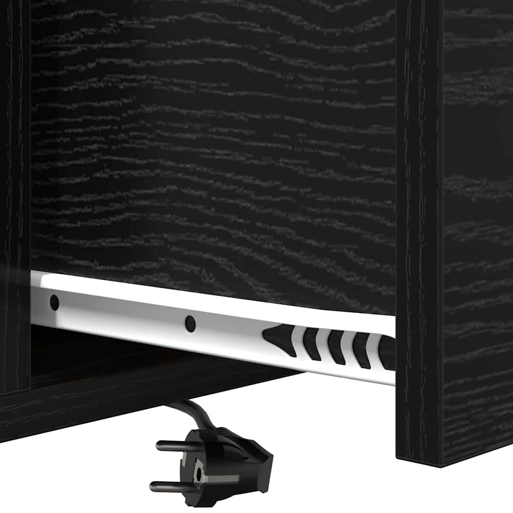 Cabinet de noptiere cu stație de încărcare Stejar negru GartenMobel Dekor