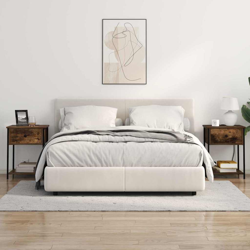 Dulap de noapte Stejar afumat 42 x 41 x 56 cm Lemn compozit GartenMobel Dekor