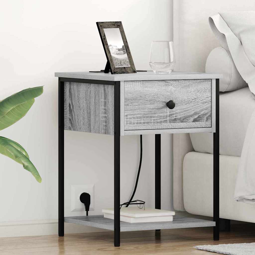 Dulap de noapte sonoma gri 42 x 41 x 56 cm Lemn compozit GartenMobel Dekor