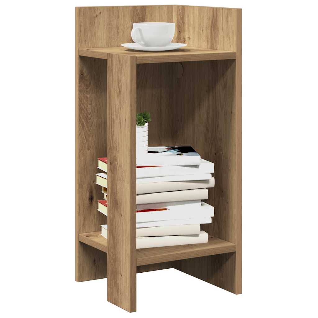 Masă laterală cu poliță Stejar artizanal 25,5x27x60 cm GartenMobel Dekor