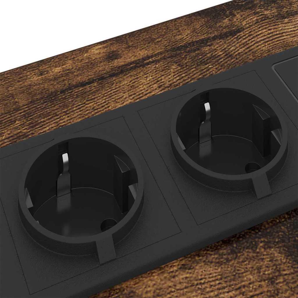 Noptieră 2 pcs Stejar afumat 30 x 48 x 61 cm Lemn compozit GartenMobel Dekor