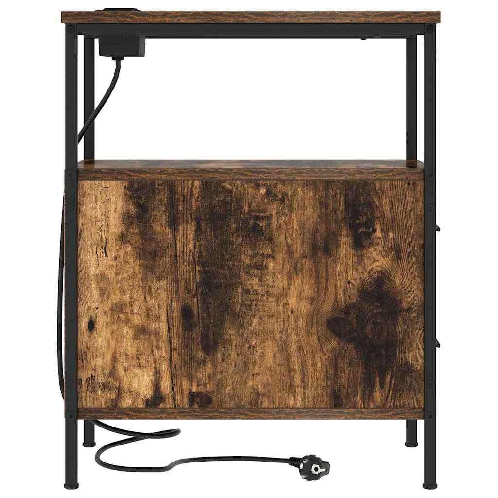 Noptieră cu sertar Stejar afumat 30 x 48 x 61 cm Lemn compozit GartenMobel Dekor