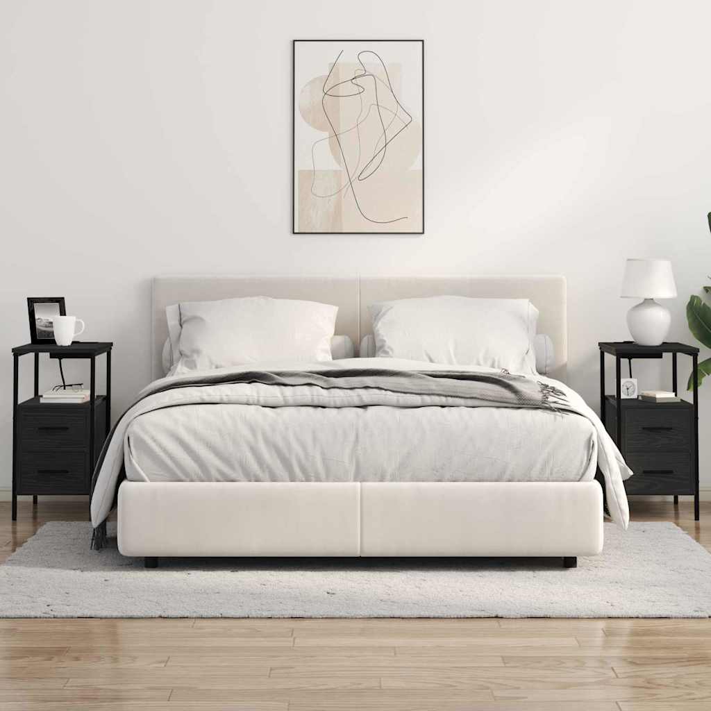 Noptieră cu sertar Stejar negru 30 x 48 x 61 cm Lemn compozit GartenMobel Dekor