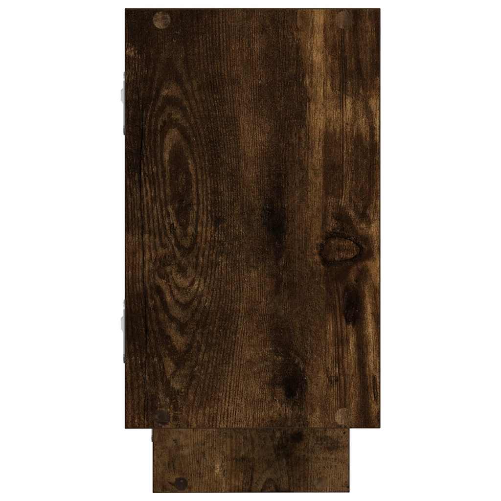 Raft cubic perete 5 compartimente stejar fumuriu lemn prelucrat GartenMobel Dekor