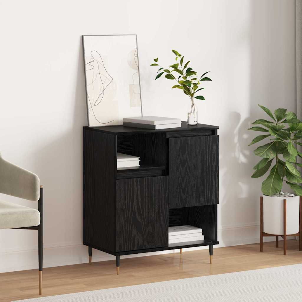 Bufet Stejar negru 60 x 35 x 70 cm Lemn compozit GartenMobel Dekor