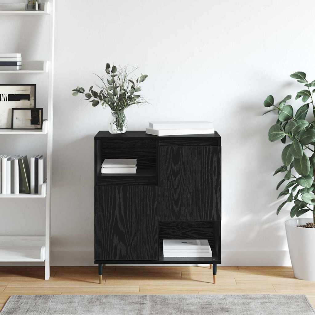 Bufet Stejar negru 60 x 35 x 70 cm Lemn compozit GartenMobel Dekor