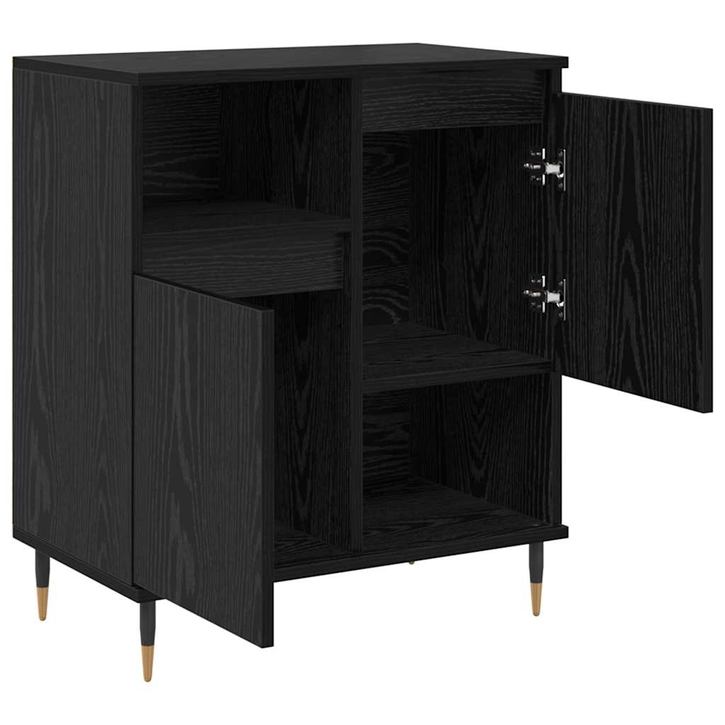 Bufet Stejar negru 60 x 35 x 70 cm Lemn compozit GartenMobel Dekor