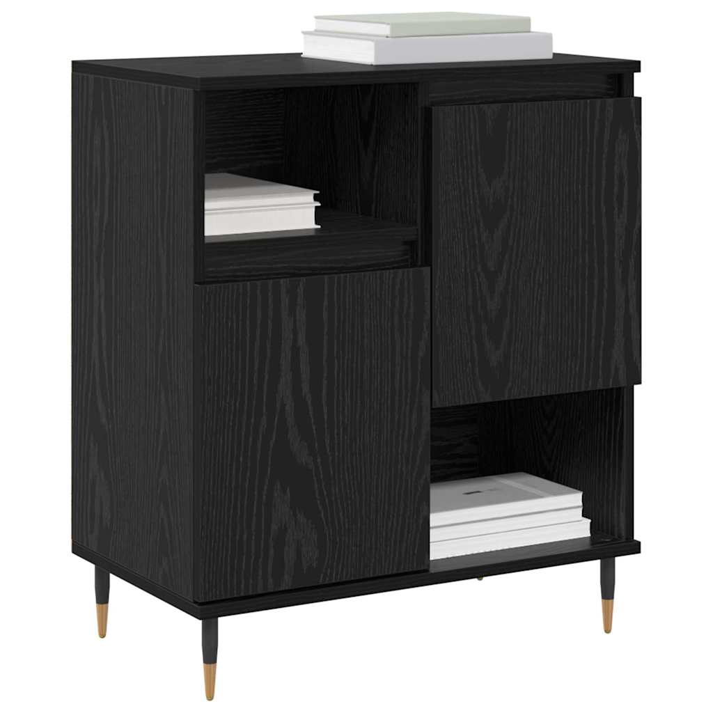 Bufet Stejar negru 60 x 35 x 70 cm Lemn compozit GartenMobel Dekor