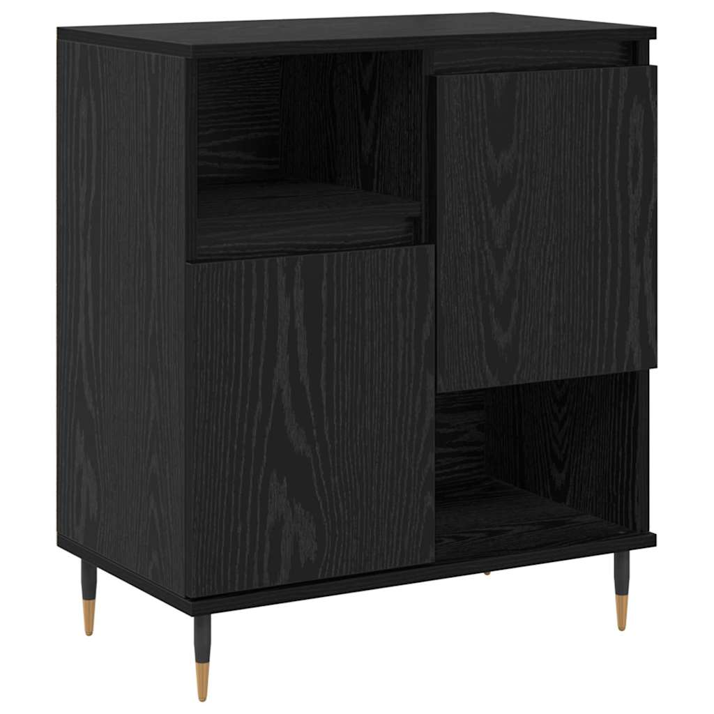 Bufet Stejar negru 60 x 35 x 70 cm Lemn compozit GartenMobel Dekor