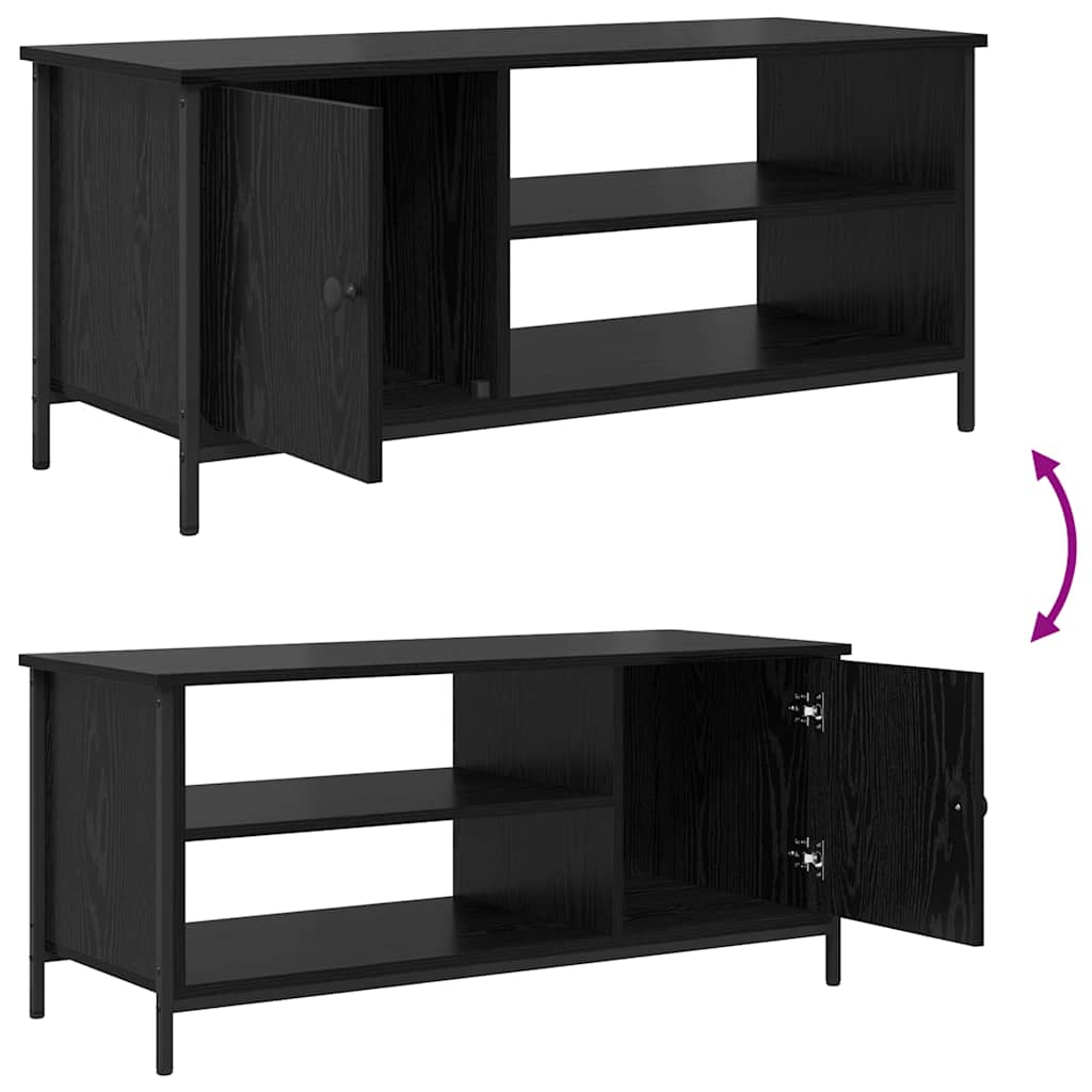 Cabinet TV Stejar negru 100 x 40 x 45 cm Lemn compozit GartenMobel Dekor
