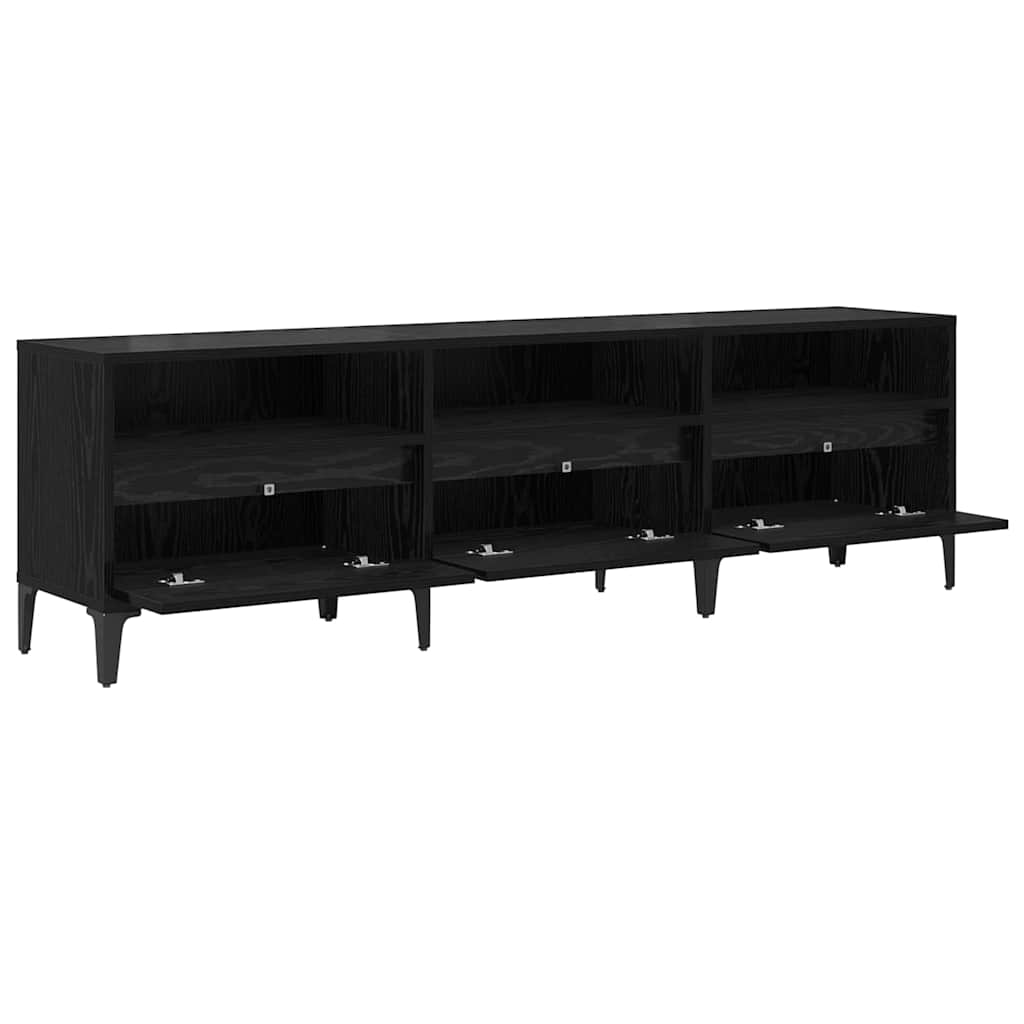 Cabinet TV Stejar negru 150 x 30 x 44.5 cm Lemn compozit GartenMobel Dekor