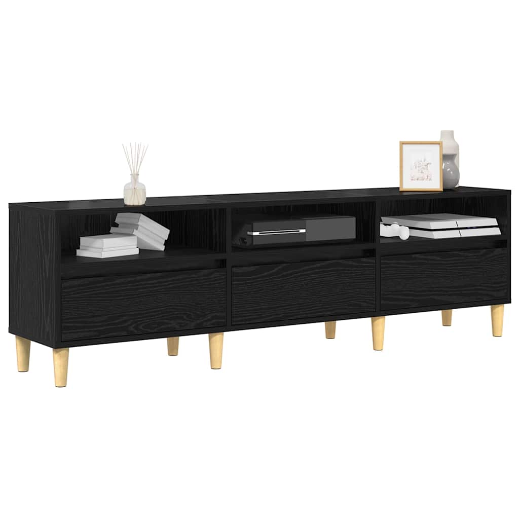 Cabinet TV Stejar negru 150 x 30 x 45 cm Lemn compozit GartenMobel Dekor