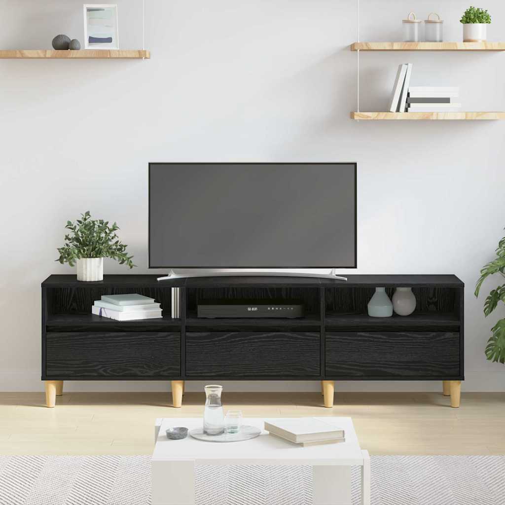 Cabinet TV Stejar negru 150 x 30 x 45 cm Lemn compozit GartenMobel Dekor