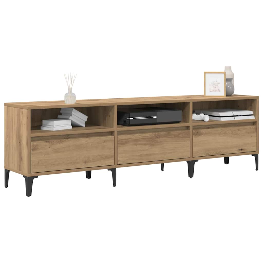 Cabinet TV stejar artizanal 150 x 30 x 44.5 cm Lemn compozit GartenMobel Dekor