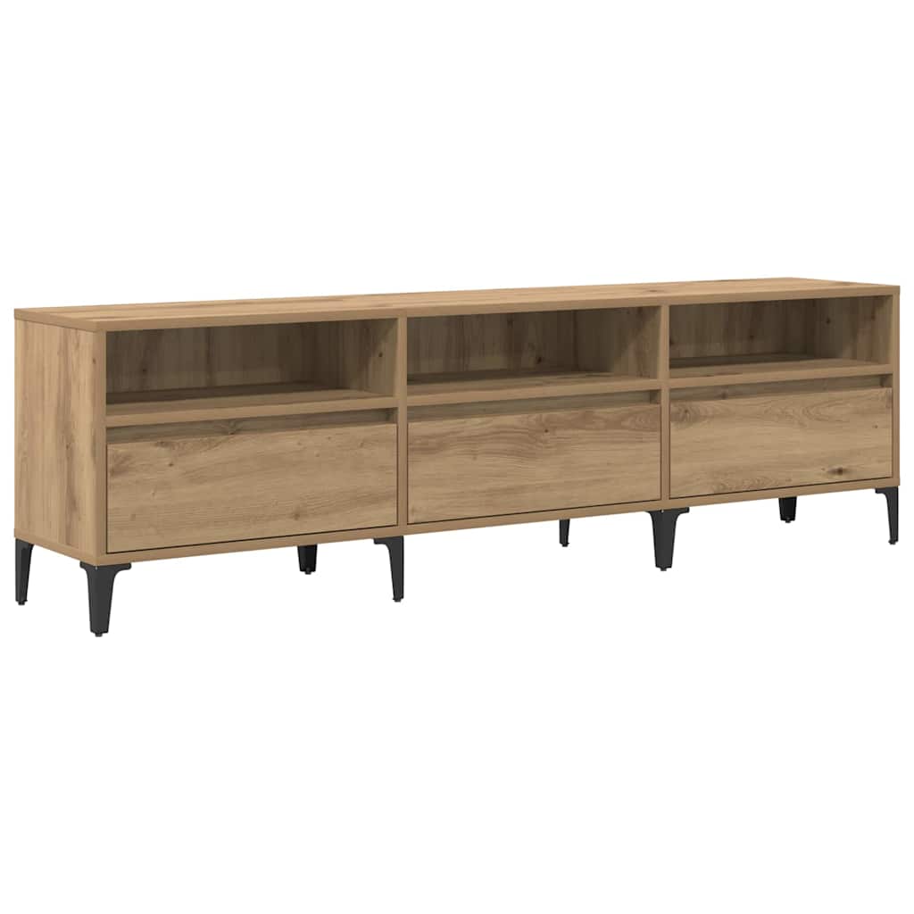 Cabinet TV stejar artizanal 150 x 30 x 44.5 cm Lemn compozit GartenMobel Dekor