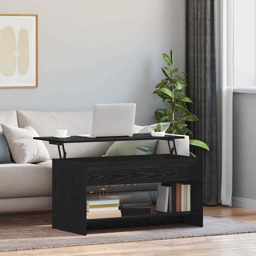Masă de cafea Stejar negru 80 x 50.5 x 41.5 cm Lemn compozit GartenMobel Dekor
