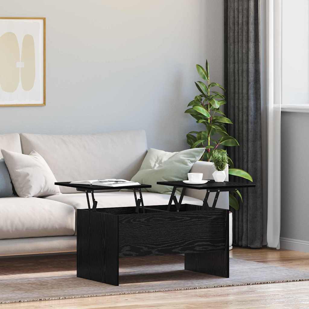 Masă de cafea Stejar negru 80 x 50.5 x 42.5 cm Lemn compozit GartenMobel Dekor